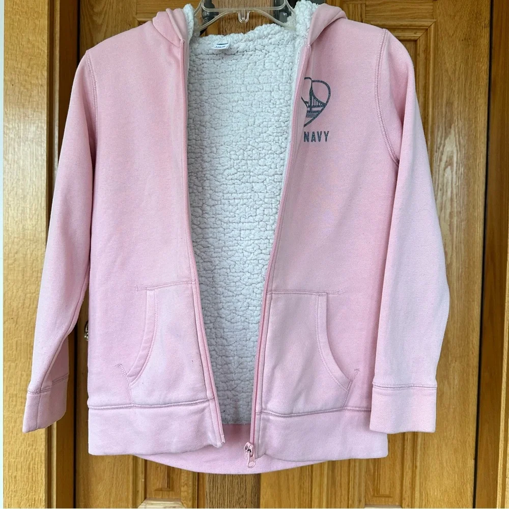 Old Navy Sherpa hoodie jacket for a girl size L (10-12)
